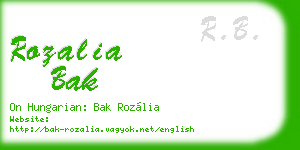 rozalia bak business card